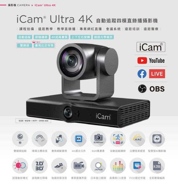 iCam Ultra 攝影機